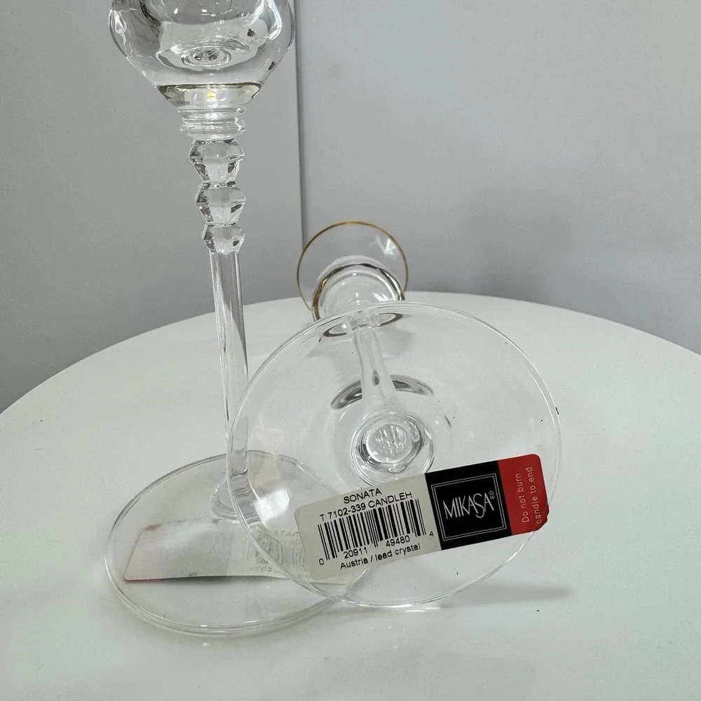 Mikasa - Sonata Gold - Candle Sticks. 7 1/4